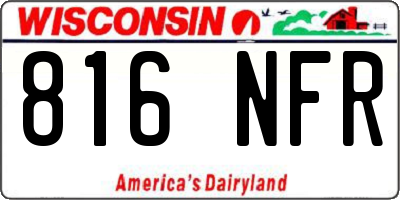 WI license plate 816NFR