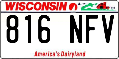 WI license plate 816NFV