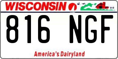 WI license plate 816NGF