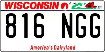WI license plate 816NGG