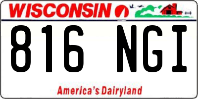 WI license plate 816NGI