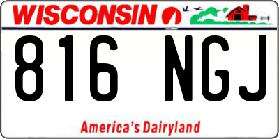 WI license plate 816NGJ