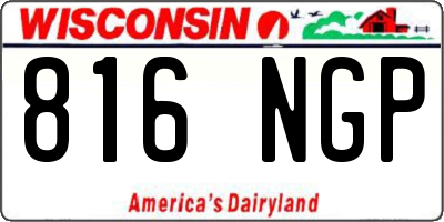 WI license plate 816NGP