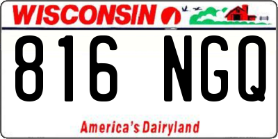 WI license plate 816NGQ