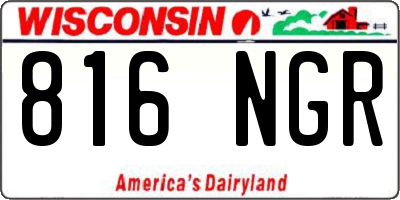 WI license plate 816NGR