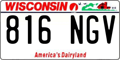 WI license plate 816NGV