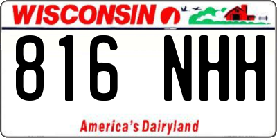 WI license plate 816NHH