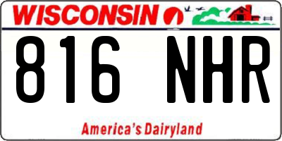 WI license plate 816NHR