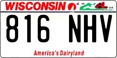 WI license plate 816NHV