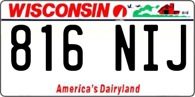 WI license plate 816NIJ