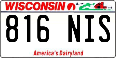 WI license plate 816NIS