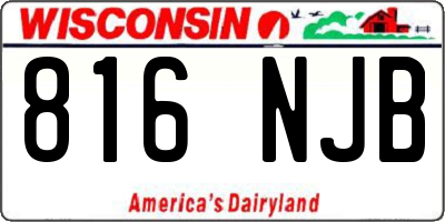 WI license plate 816NJB