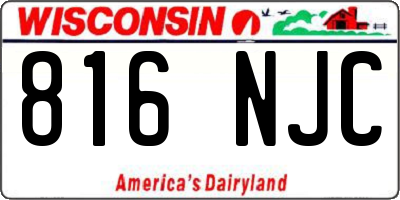 WI license plate 816NJC