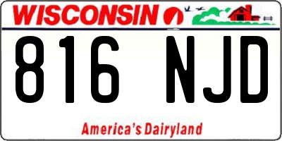 WI license plate 816NJD