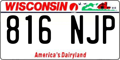 WI license plate 816NJP