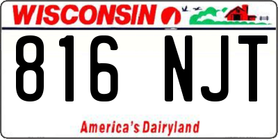 WI license plate 816NJT