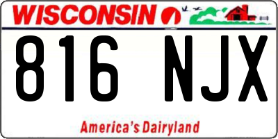 WI license plate 816NJX