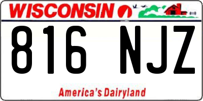 WI license plate 816NJZ