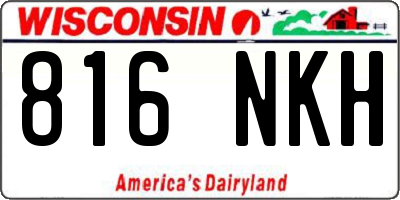 WI license plate 816NKH