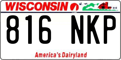 WI license plate 816NKP