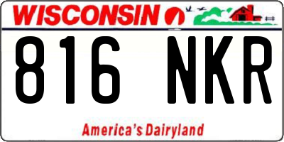 WI license plate 816NKR
