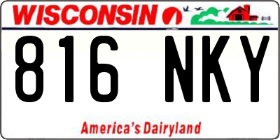 WI license plate 816NKY