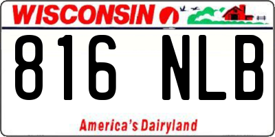WI license plate 816NLB