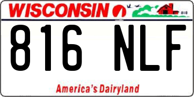WI license plate 816NLF