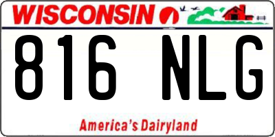 WI license plate 816NLG