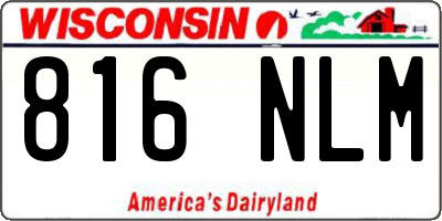 WI license plate 816NLM