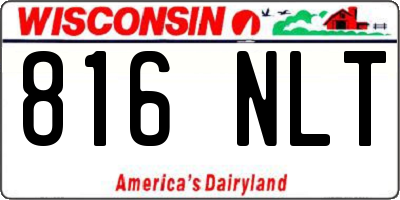 WI license plate 816NLT
