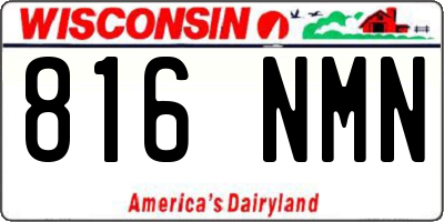 WI license plate 816NMN
