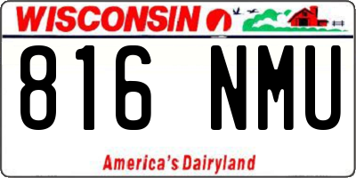 WI license plate 816NMU