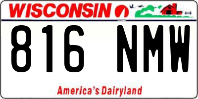 WI license plate 816NMW