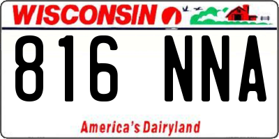 WI license plate 816NNA