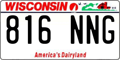 WI license plate 816NNG