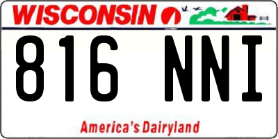 WI license plate 816NNI