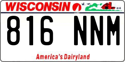 WI license plate 816NNM