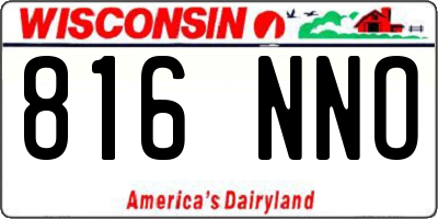 WI license plate 816NNO