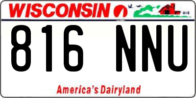 WI license plate 816NNU