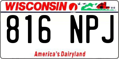 WI license plate 816NPJ