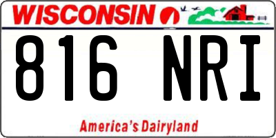 WI license plate 816NRI