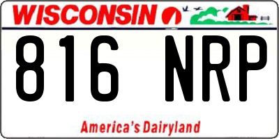 WI license plate 816NRP