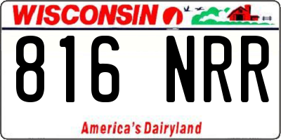 WI license plate 816NRR