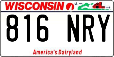 WI license plate 816NRY