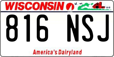 WI license plate 816NSJ
