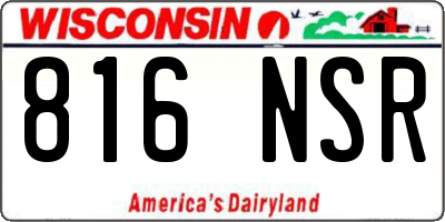 WI license plate 816NSR