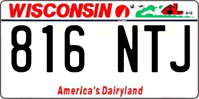 WI license plate 816NTJ