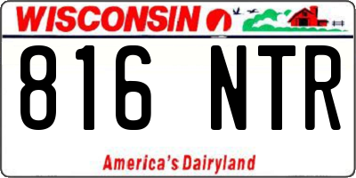 WI license plate 816NTR