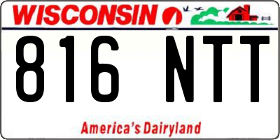 WI license plate 816NTT